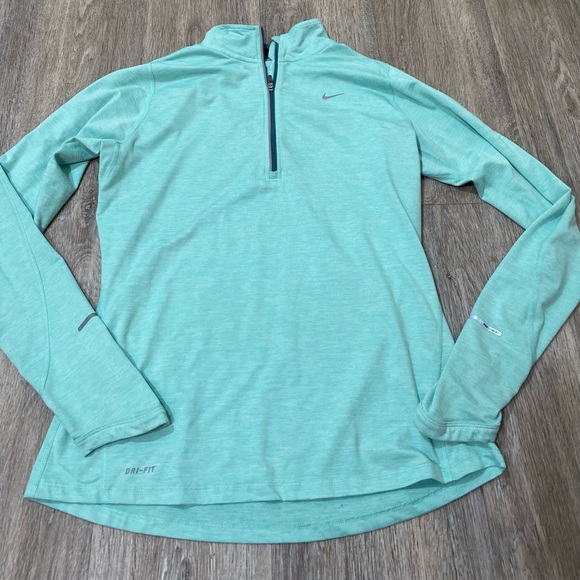 Nike Tops - Nike running dri fit womens quarter zip long sleeve size medium